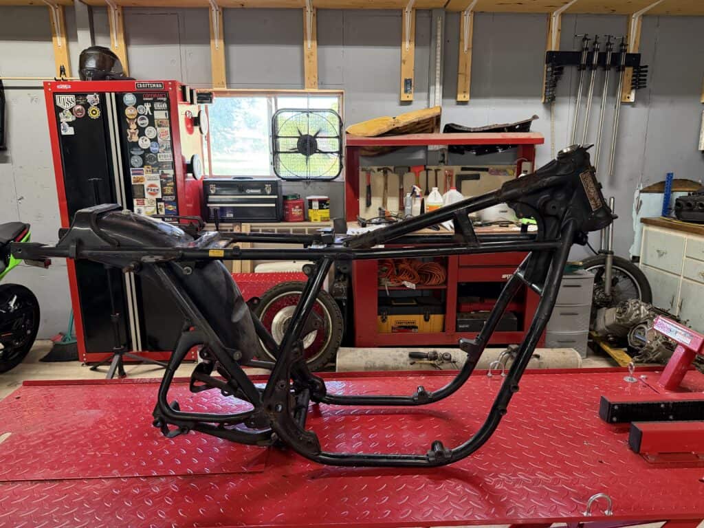 1976 Honda CB750F Frame Power Wash - 3