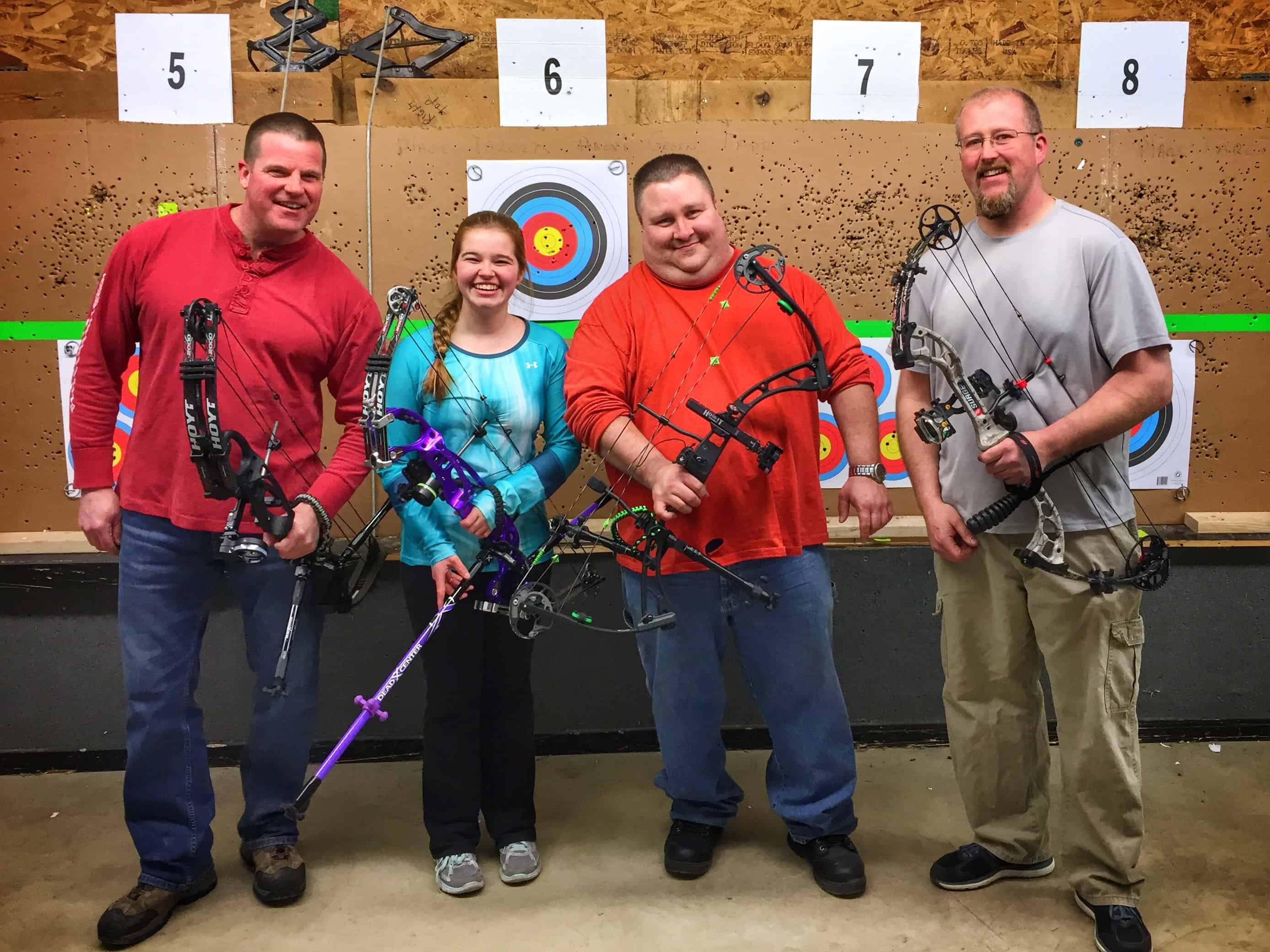 2015 Stowe Archers 450 League Champions - Bill, Amanda, Steve, and Ben (Left to Right)