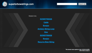 Superior Bowstrings Website Expired
