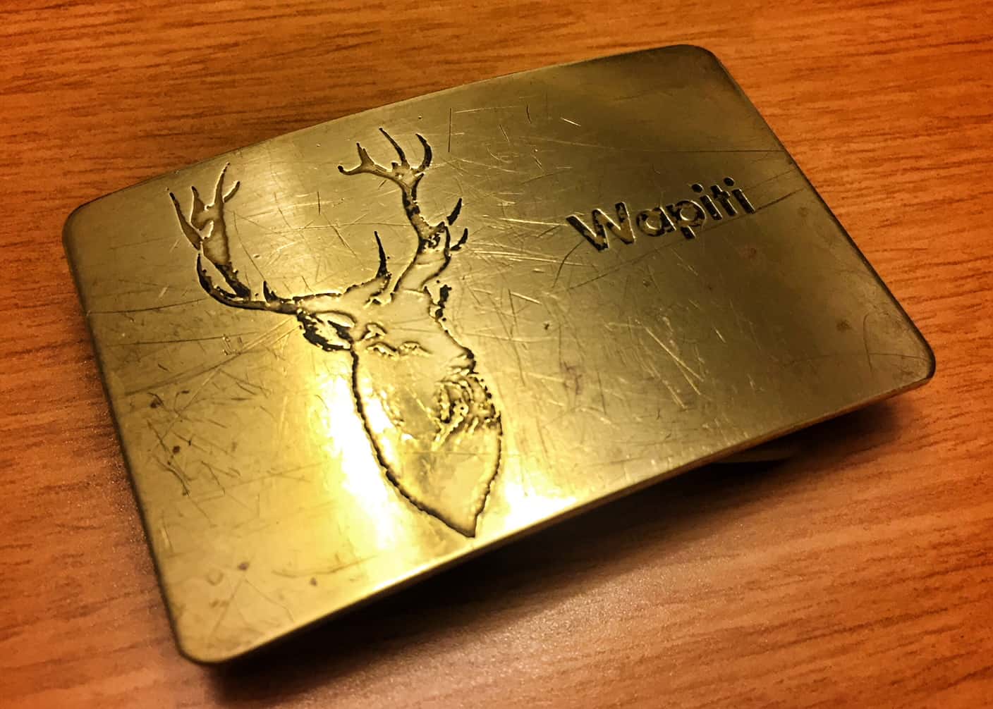 Wapiti Belt Buckle - After