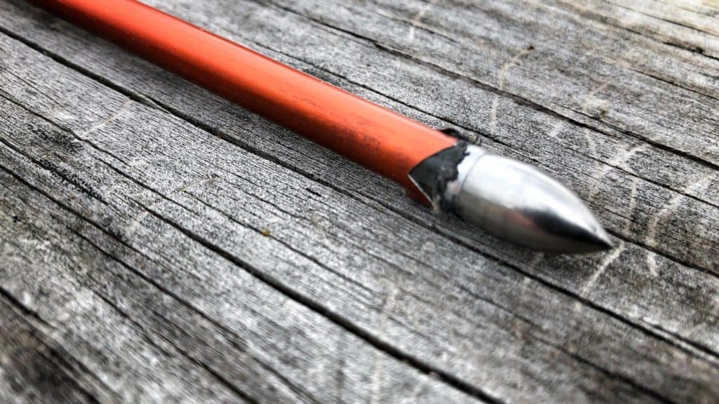 Basement Archery Practice - Damaged Arrow