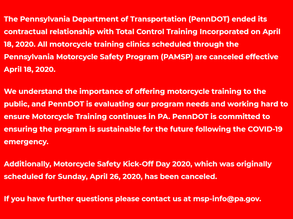 Pennsylvania DMV Update on COVID-19