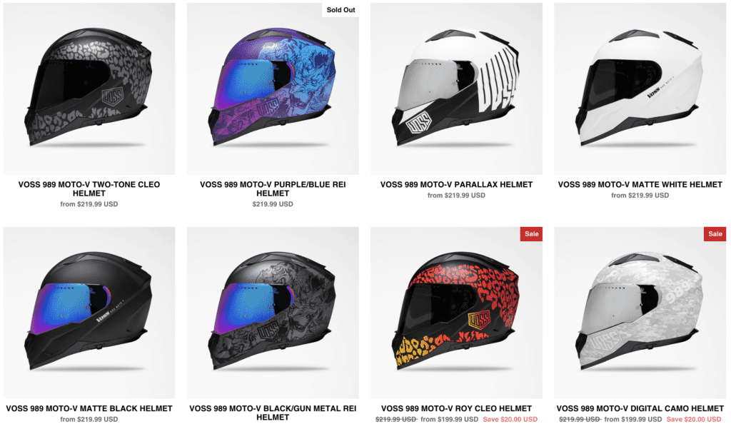 Voss 989 Moto V Color Options