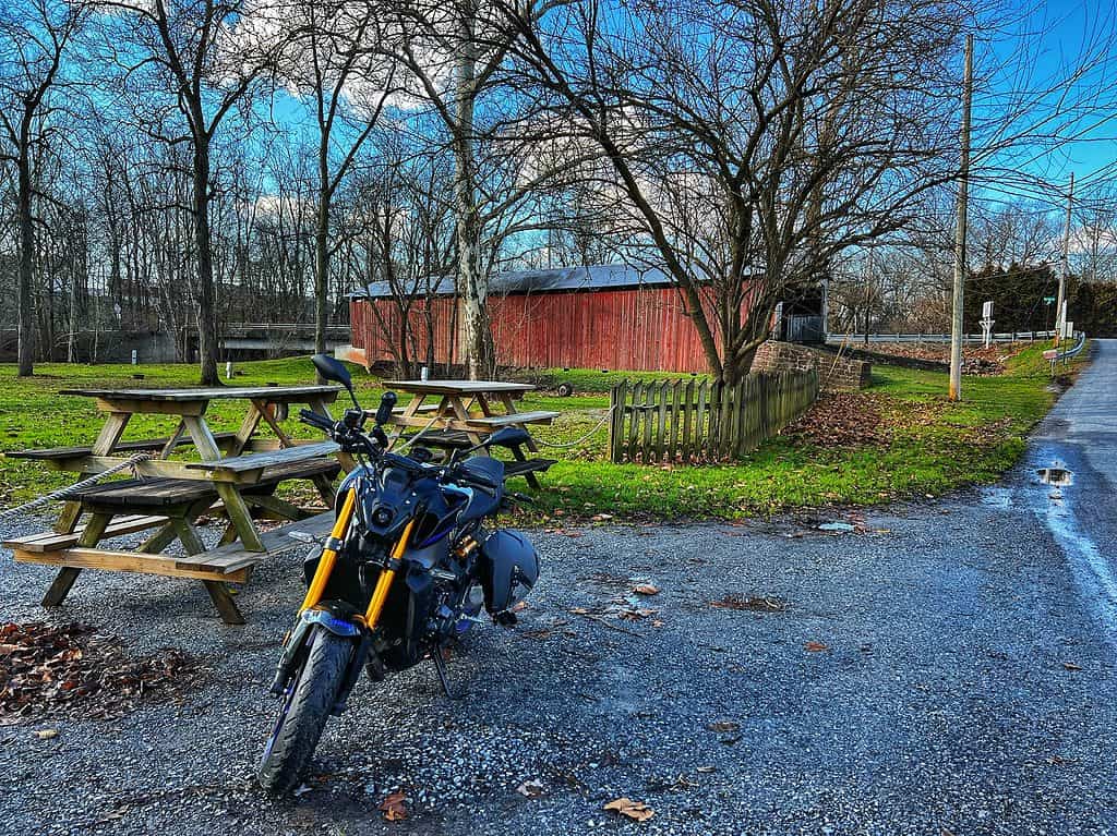 Red Run Covered Bridge - Yamaha MT-09 SP