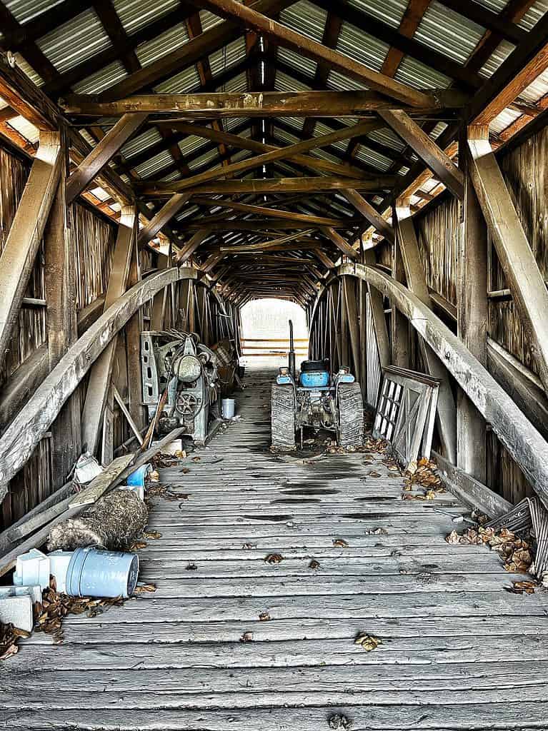 Red Run Covered Bridge - Inside