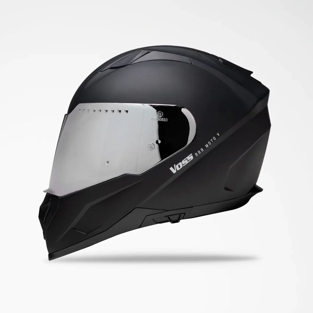 Voss 989 Moto-V Helmet in Black