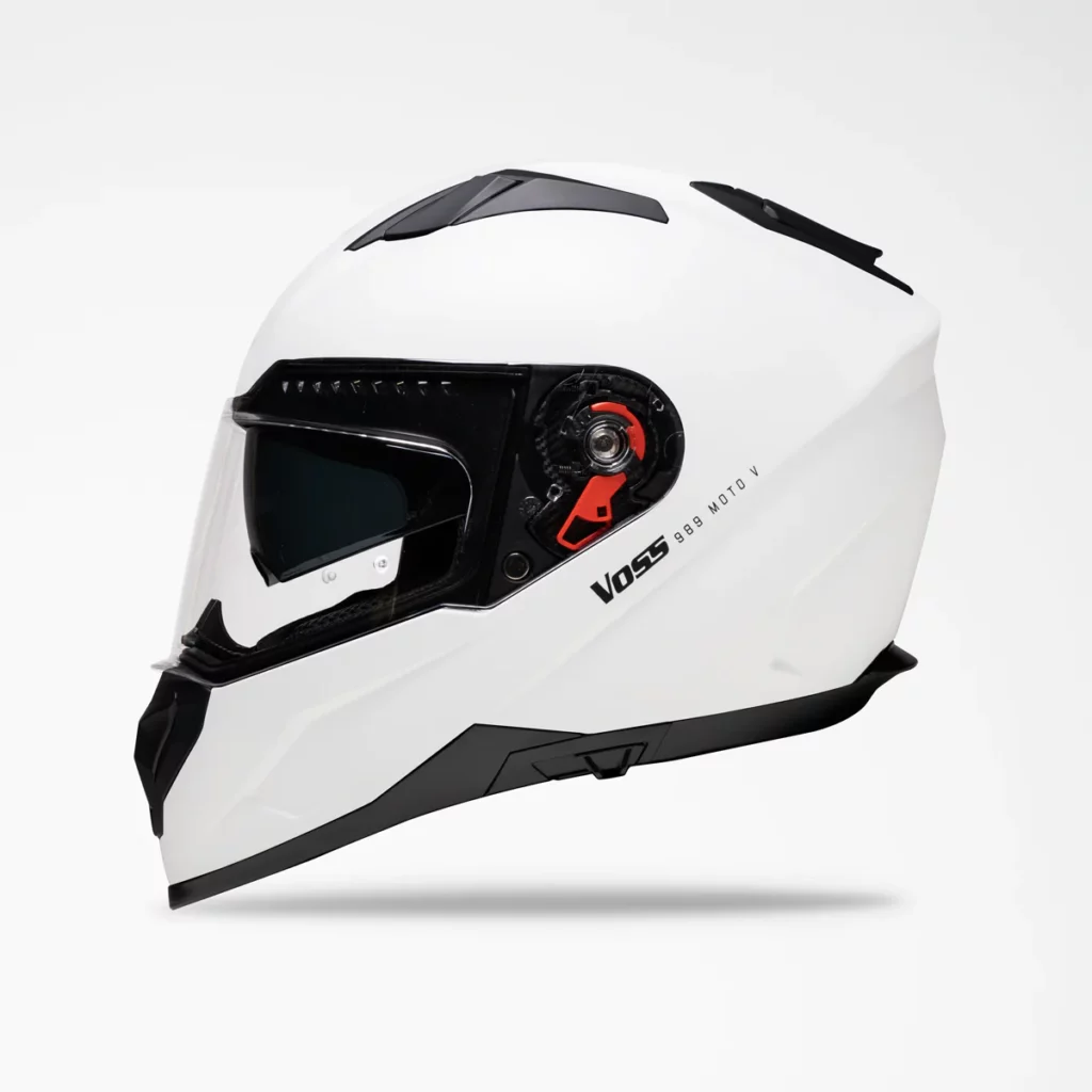 Voss 989 Moto-V Helmet in White