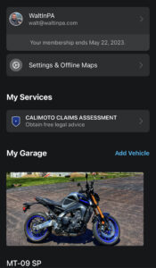 Calimoto - Profile Tab