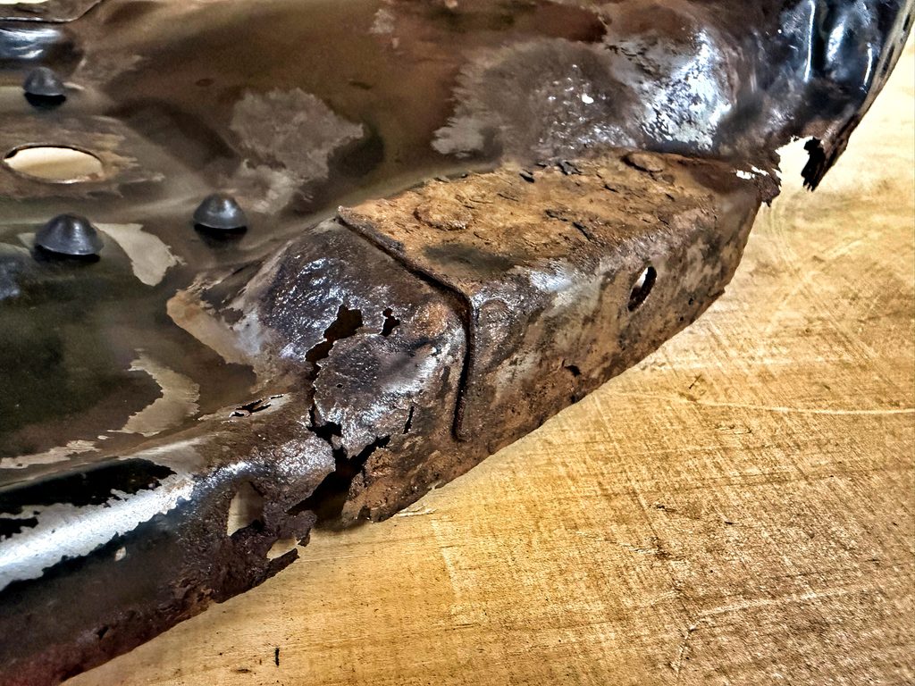 1976 Honda CB750F Seat Pan Rust - 11