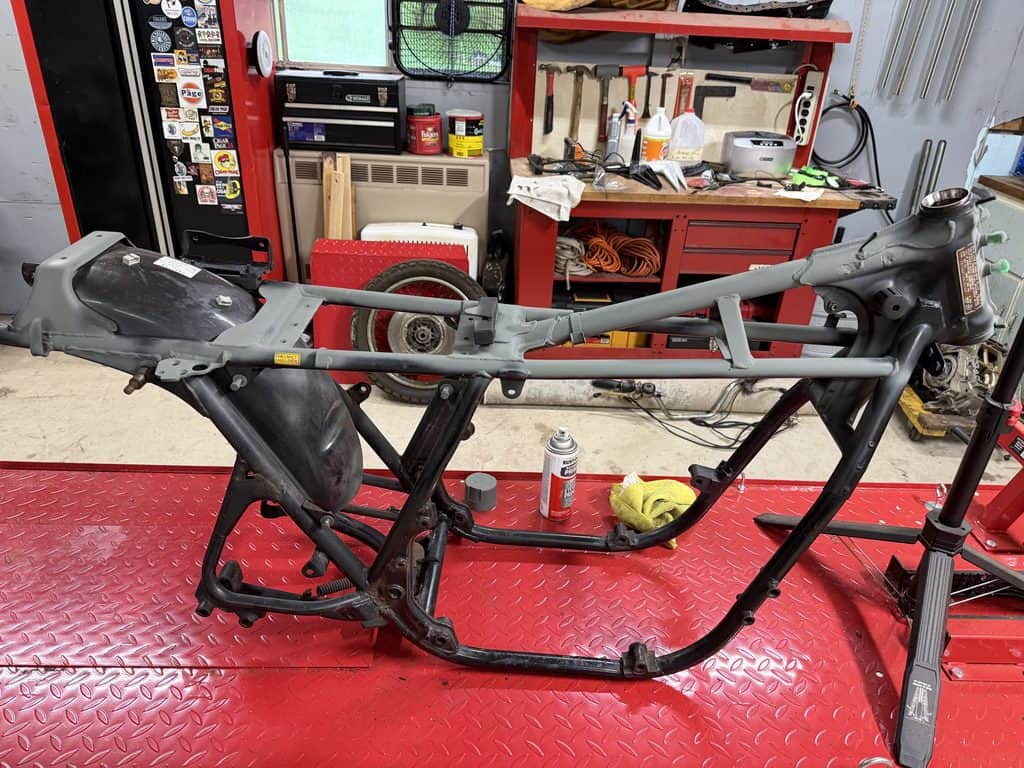 1976 Honda CB750F Frame Paint Touchup - 1