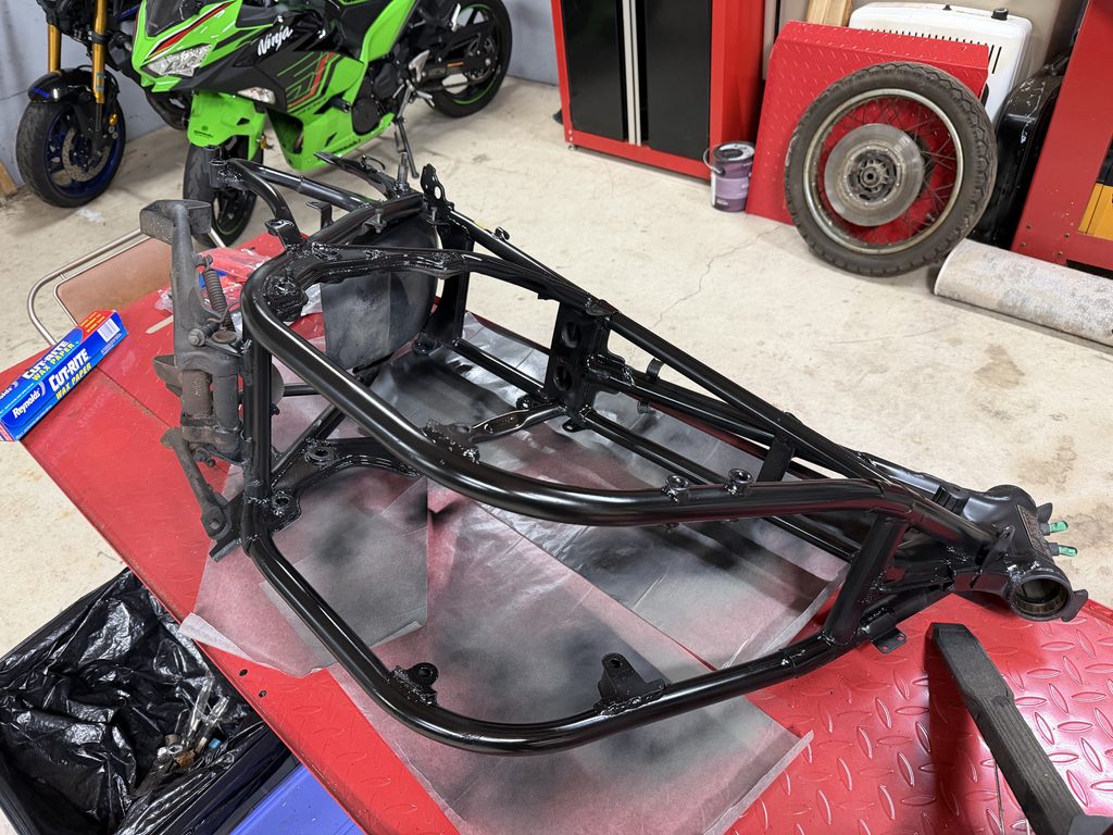 1976 Honda CB750F Frame Paint Touchup - 11