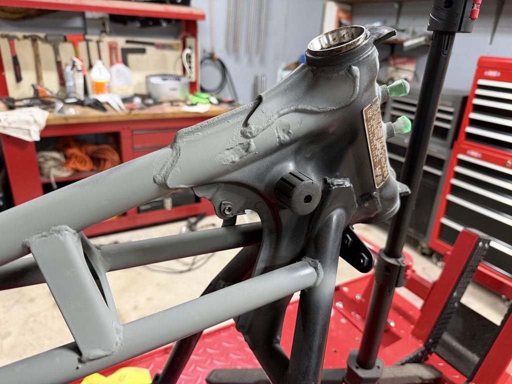 1976 Honda CB750F Frame Paint Touchup - 2