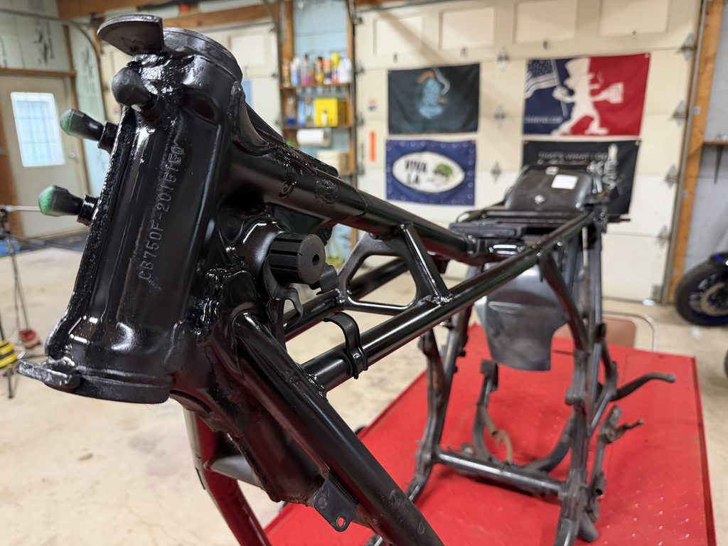1976 Honda CB750F Frame Paint Touchup - 8