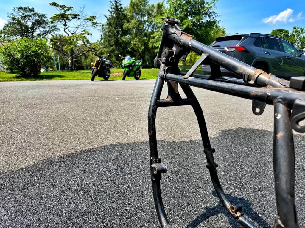 1976 Honda CB750F Frame Power Wash - 2